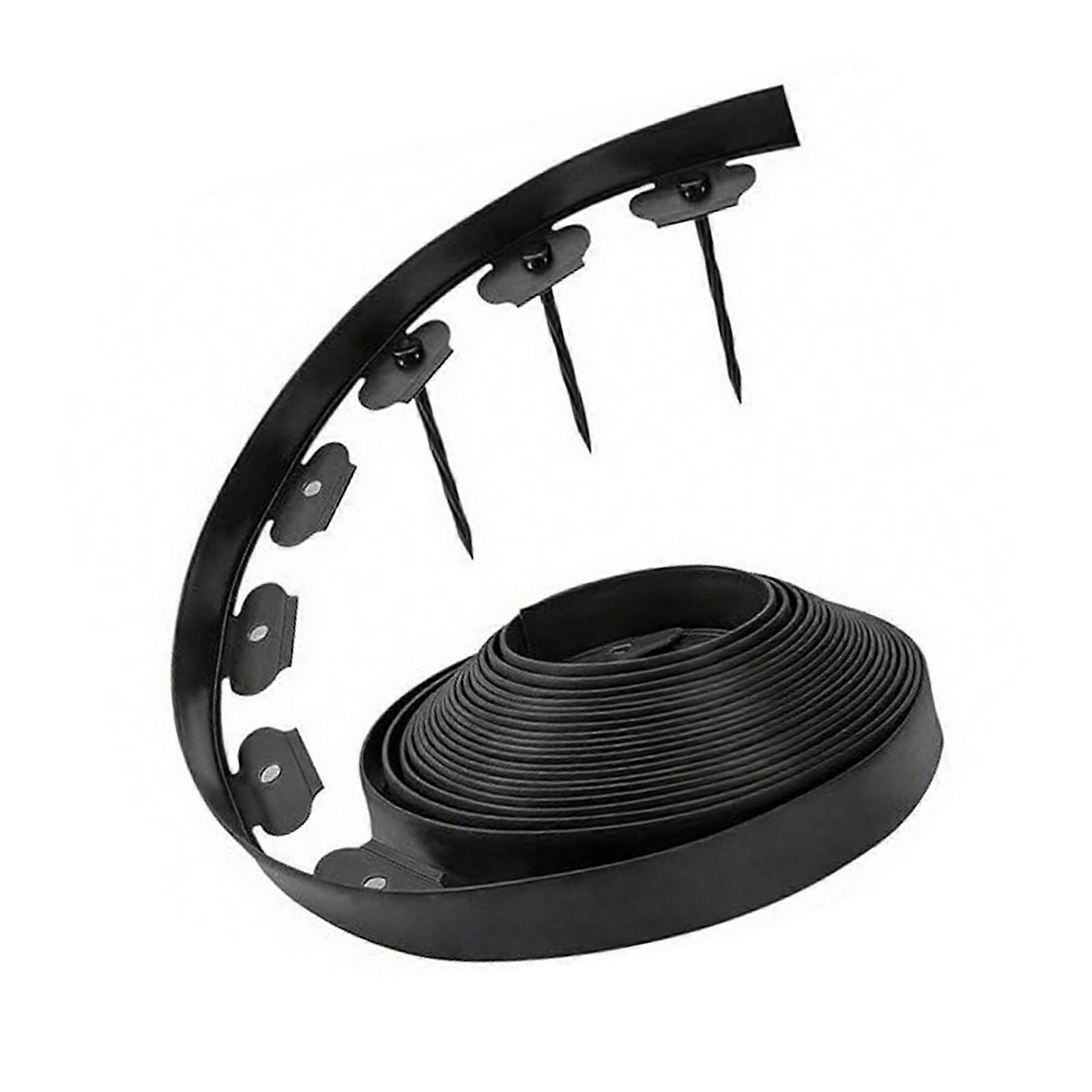 Strong Polyethylene Garden Edging Flexible Grass Border Structure Weather Resistant Curvilinear Plan Multicolor