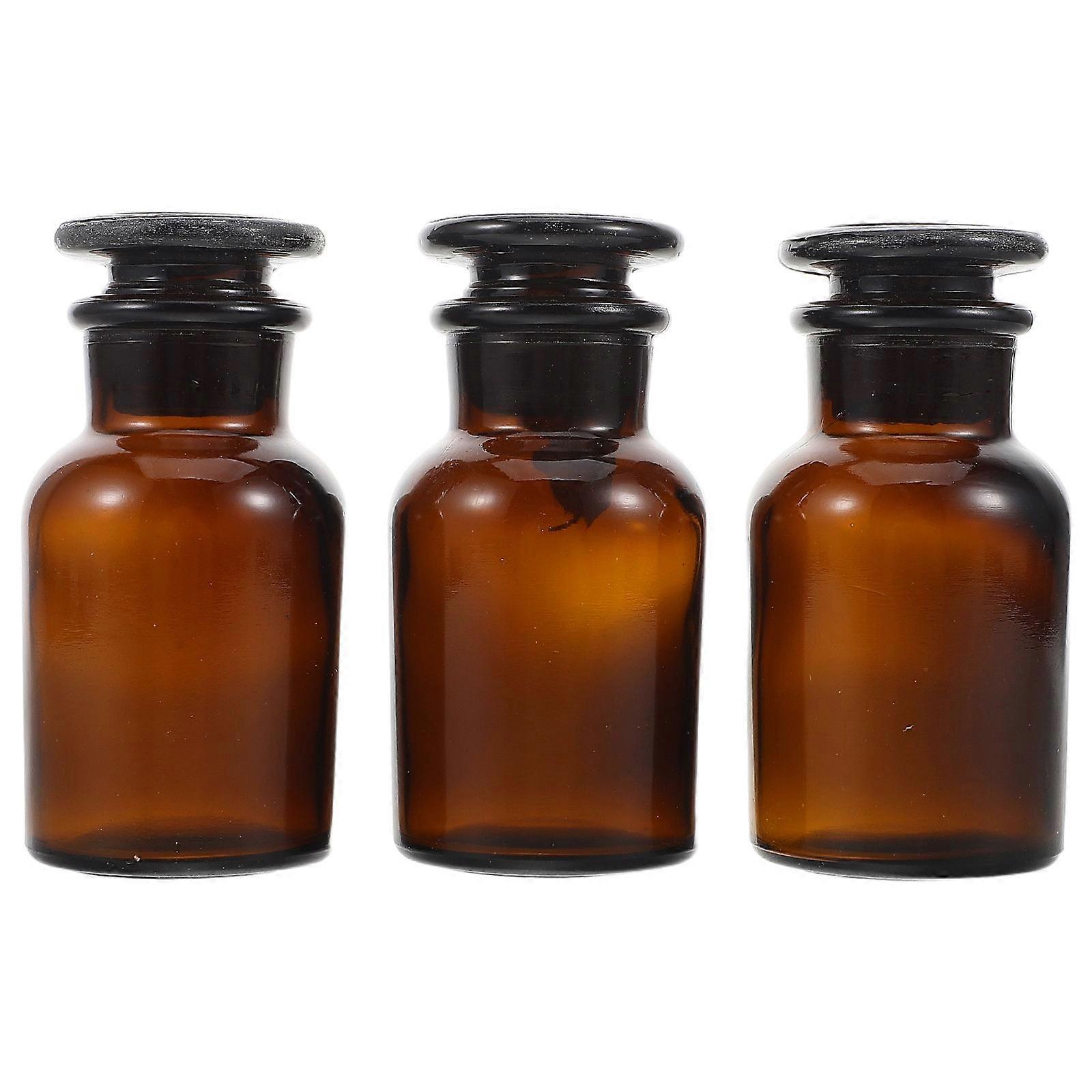 Tea Reagent Bottles for Chemical Storage 3Pcs with Dropper