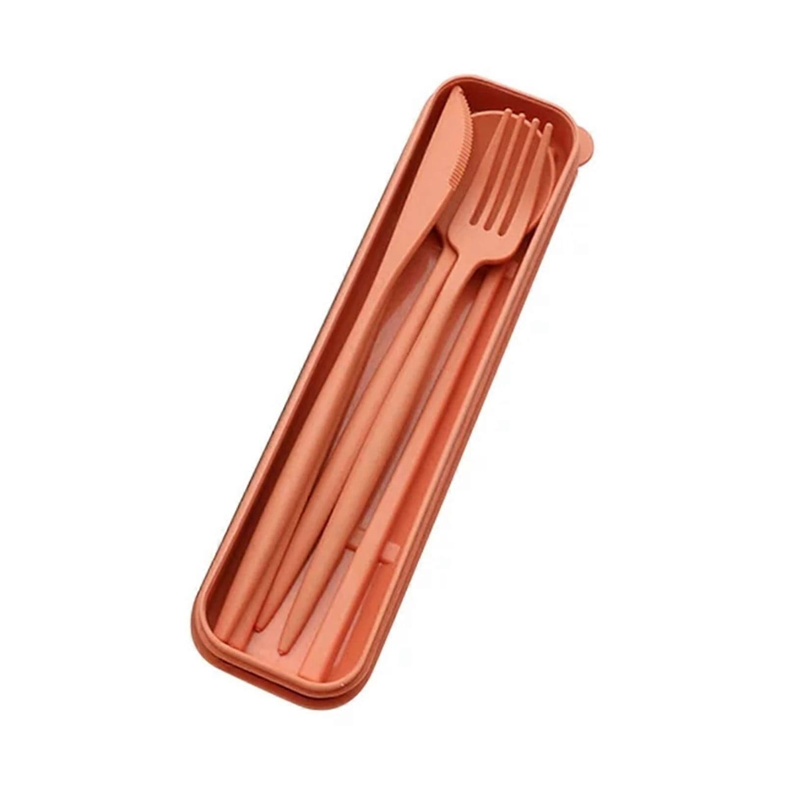 WRXMIJNHGSA Cooker 4Pcs/Set Flatware Sets Creative with Case Plastic Portable Spoon Fork Sets For Kitchen