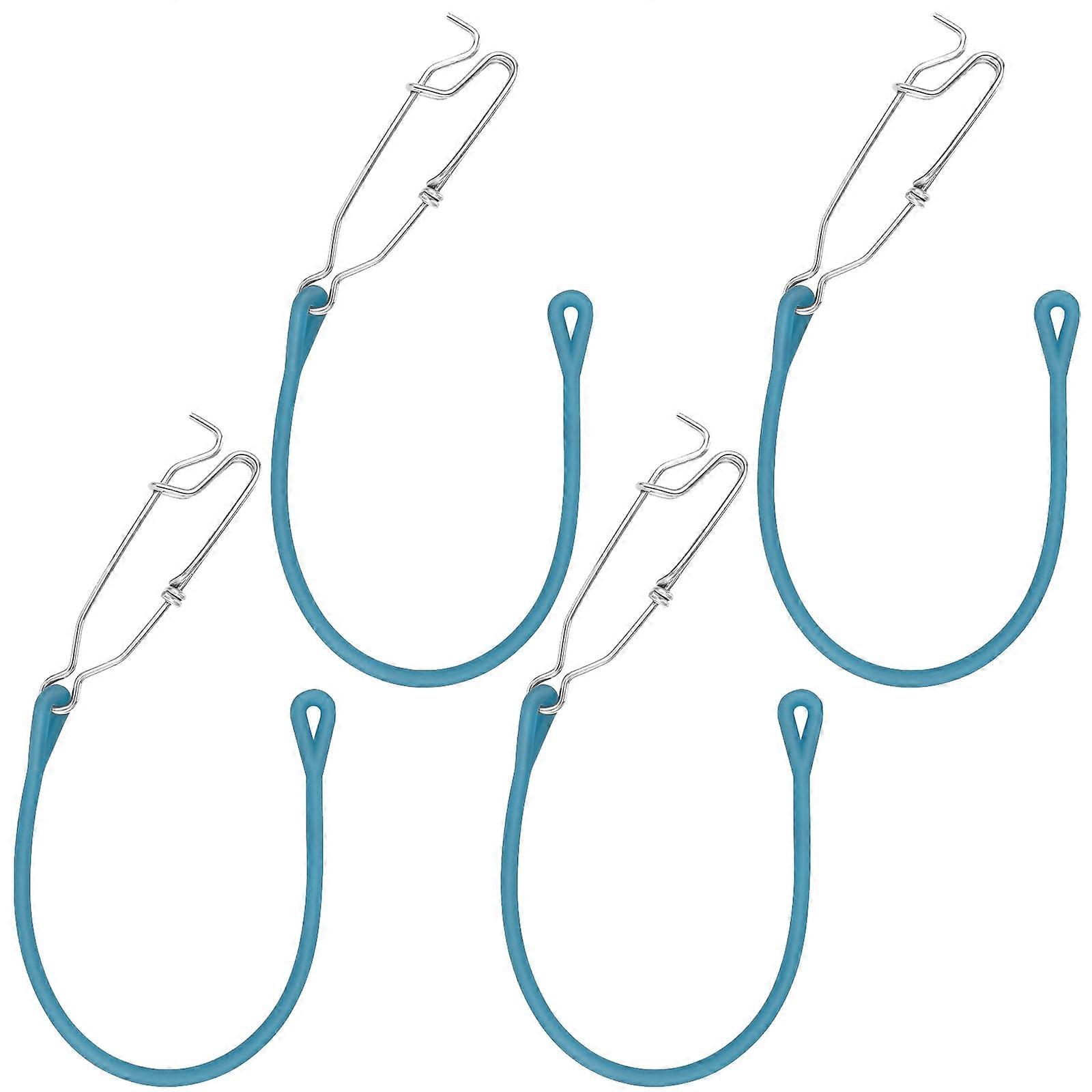 4Pcs Deep Sea Trolling Fishing Pin Buffer Fishing Hook Lures Connector with Shock Cord Downrigger Weight Snubber Multicolor