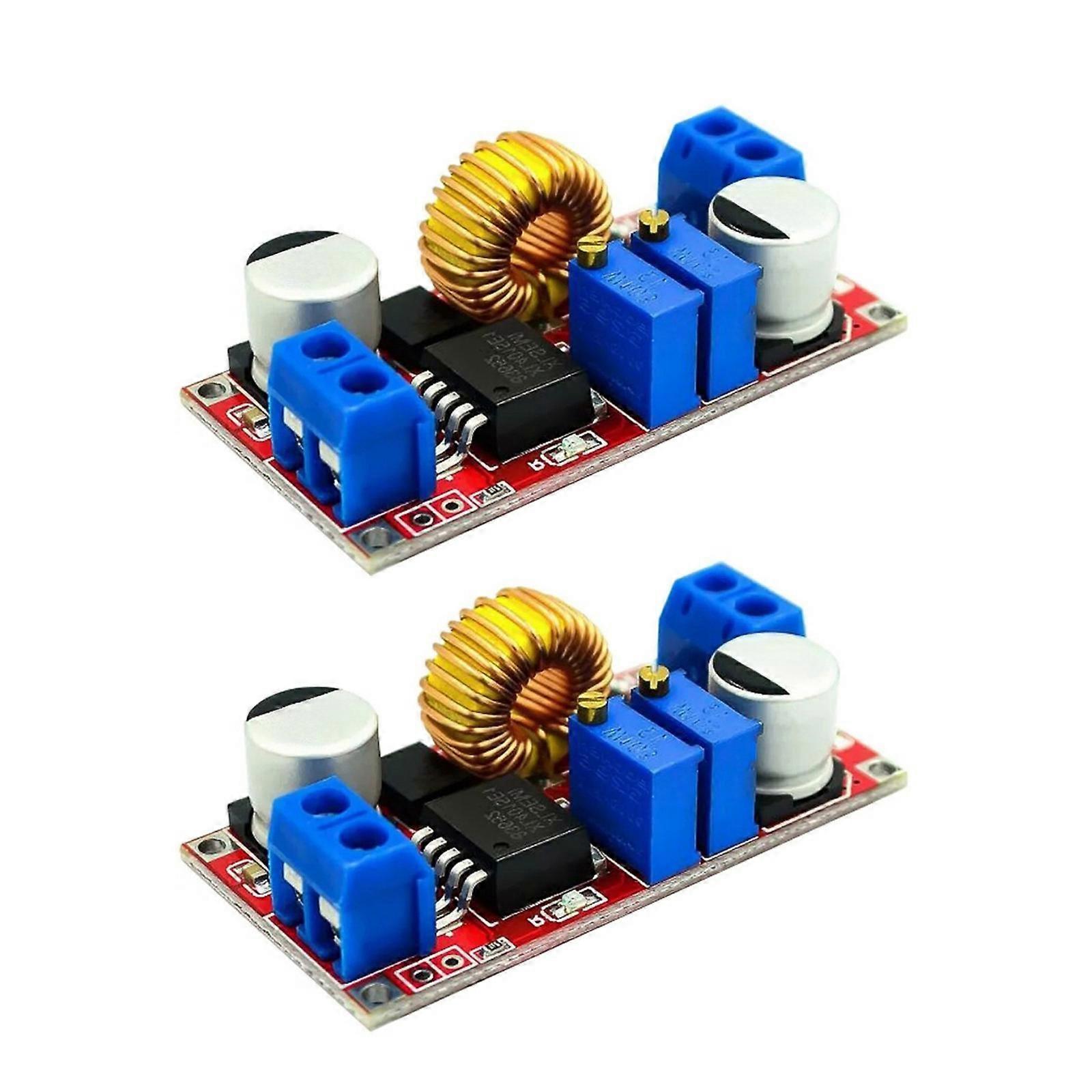 Adjustable XL4015 DCBuck Converters Module 5A Output for 4V to 38V Input Voltages High Efficiency Overloads Protections Multicolor