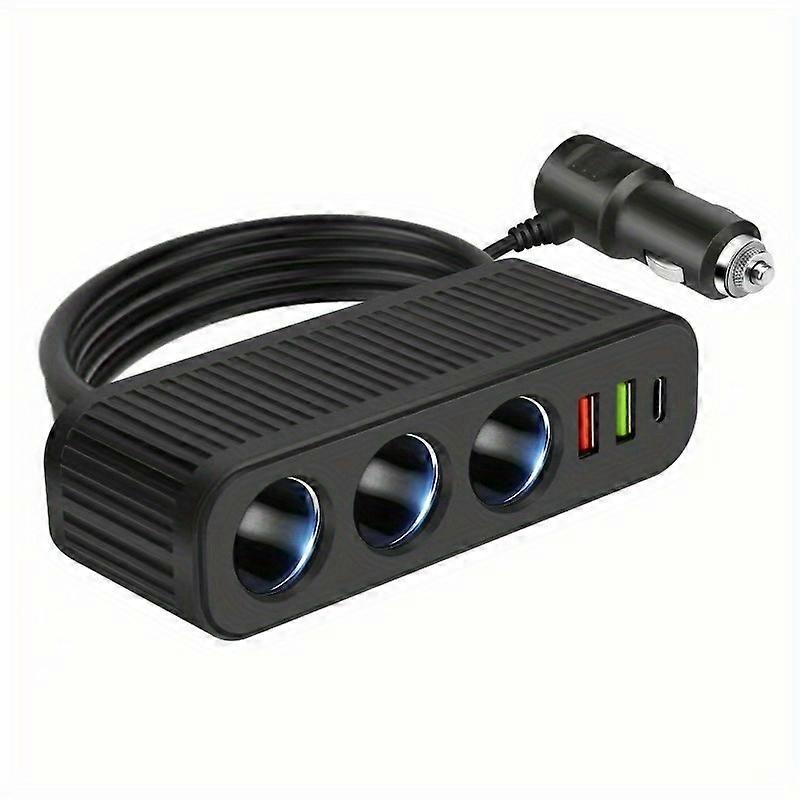 120W Car Cigarette Lighter USB Charger PD Quick Charge Power Adapter One-to-four Multifunctional Socket For Mobile Phone Charger