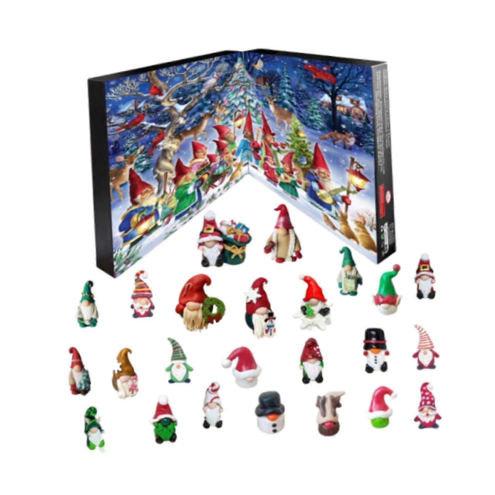 Christmas Decoration Set with 24 Random Gnomes for Advent Calendar