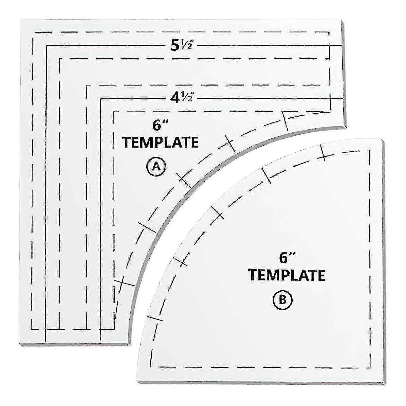 Drunkards-Path Quilting Templates Multipurpose Plastic Sewing Tool for DIY Art Craft