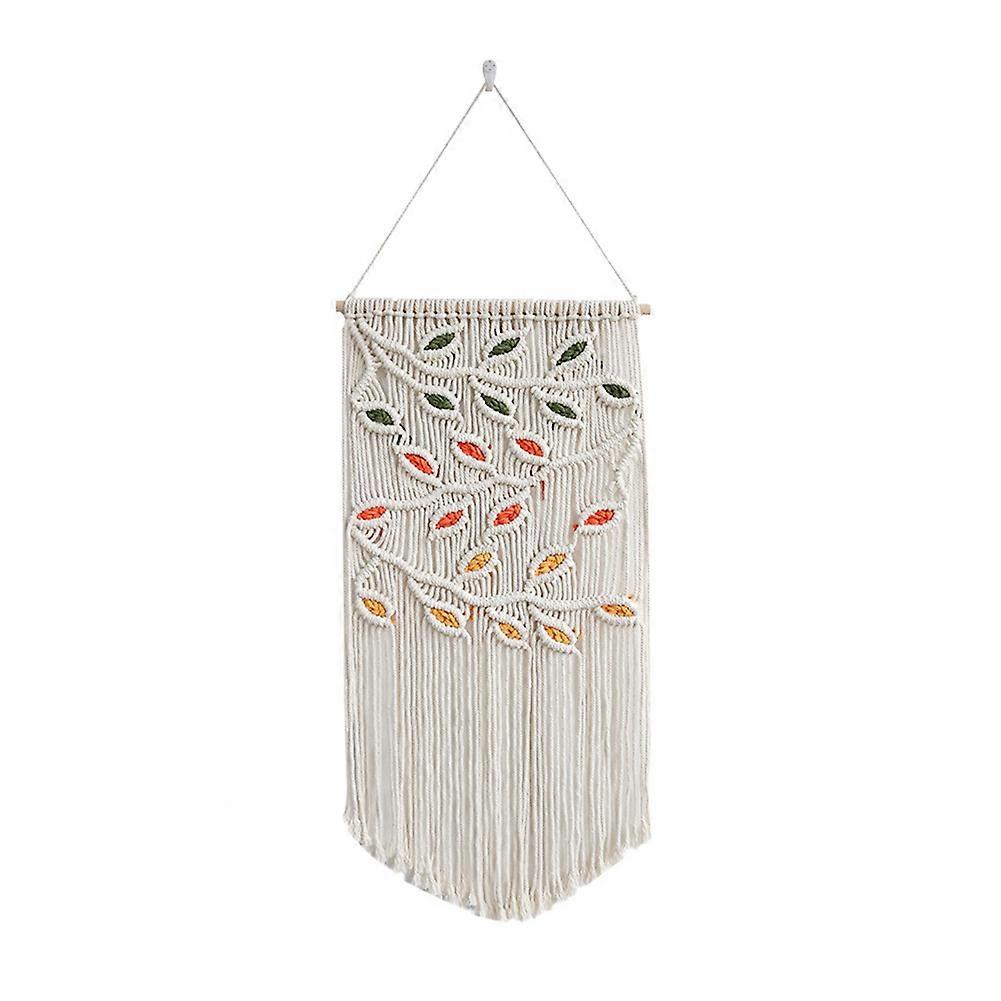 Leaves Macrame Wall Hanging Green Leaf Macrame Wall Hanging Decor-A