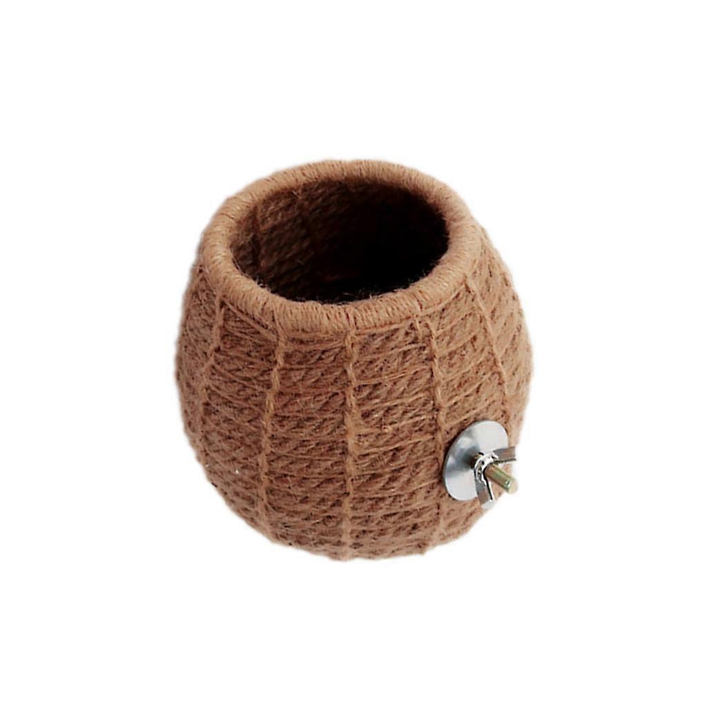 Bird Nest Parakeet Nests Hemp Rope Weave Bed Parrot Breeding Hatching Box Nesting House for Hatch Hut for Finch Canary  Chocolate