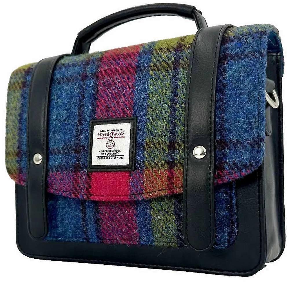 Maccessori Harris Tweed Messenger Bag - Pink/Blue