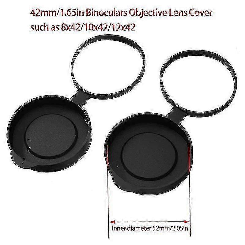 Capuchons d’objectif de protection en caoutchouc pour jumelles/télescope - Caches d’oculaire et d’objectif 42 mm/50 mm