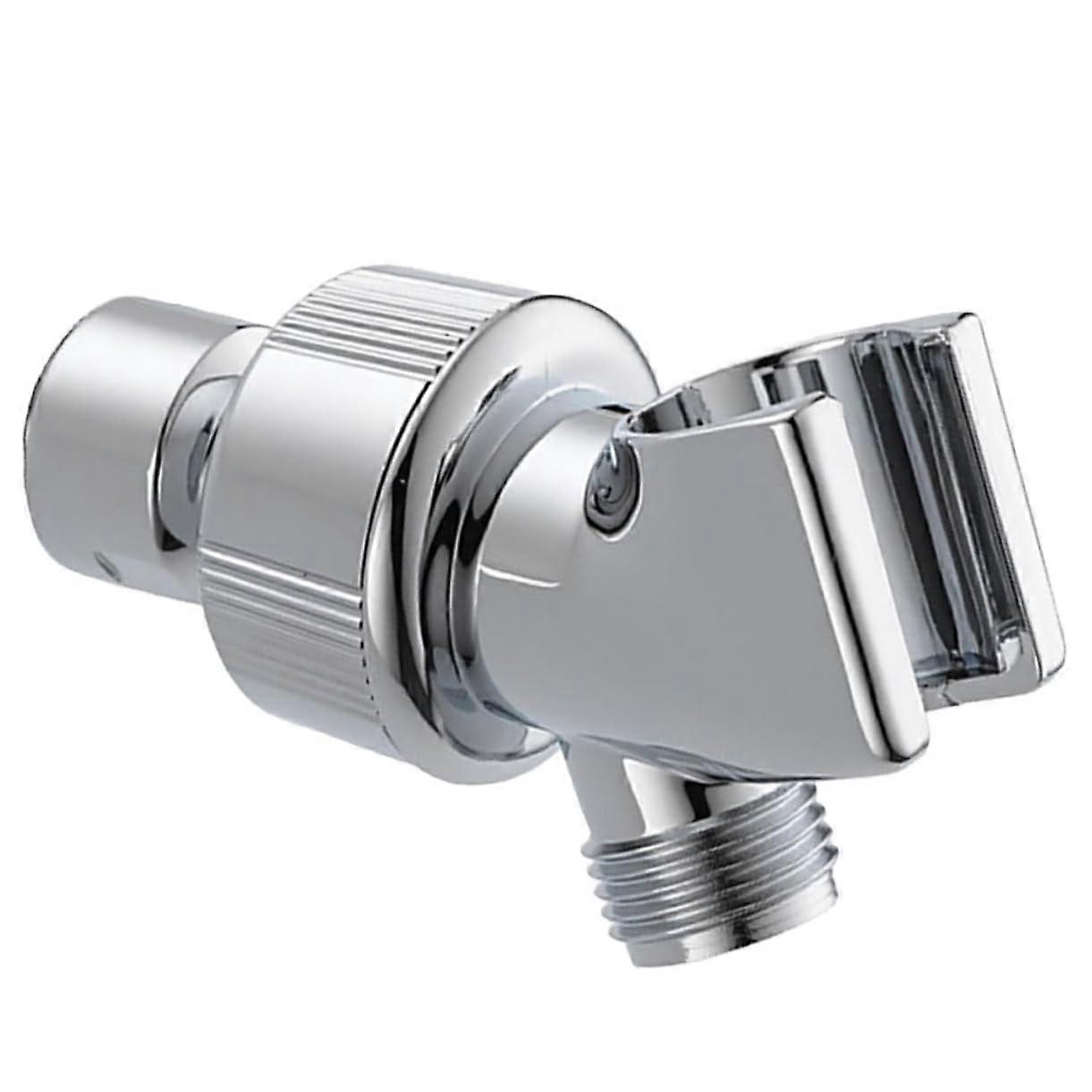 Shower Arm Mounted Adjustable Tee Adapter Bracket with Diverter Inlet for Bathroom, Silver 8x6.2x4cm