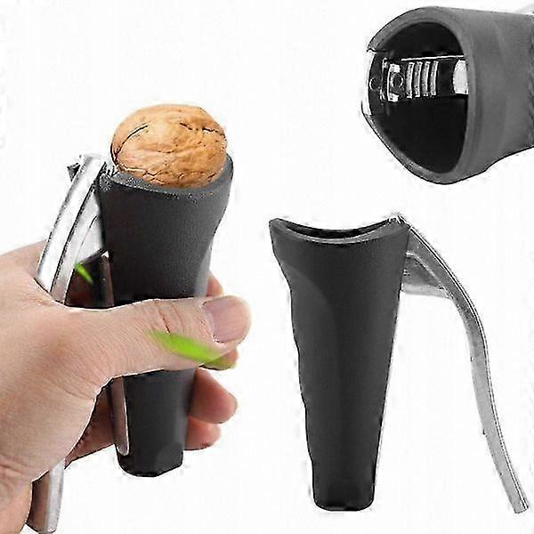 Black Nutcracker Kitchen Tool for Cracking Nuts Efficiently
