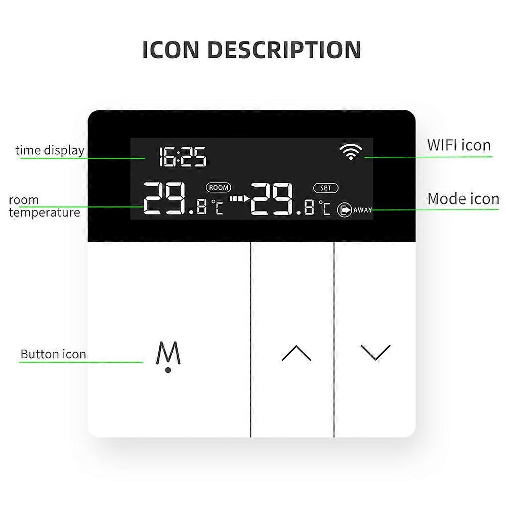 Tuya WiFi Electric Temperature Controller 220V Smart Floor Heating Thermostat Voice Remote Control Digital Thermostat for Home