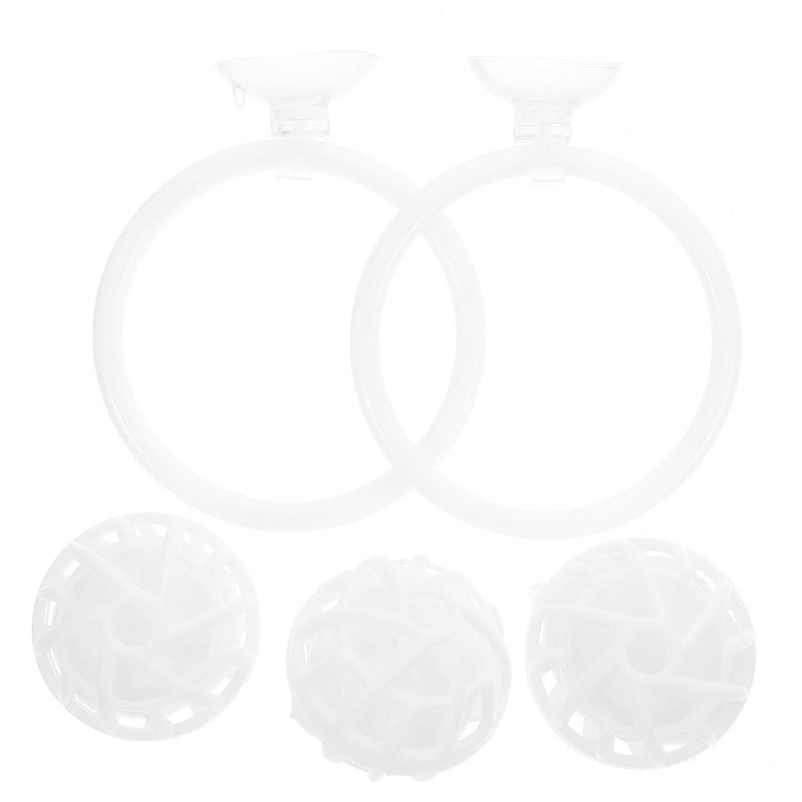 Betta Training Ring with Filter Balls for Fish Exercise 1Set Aquarium Use