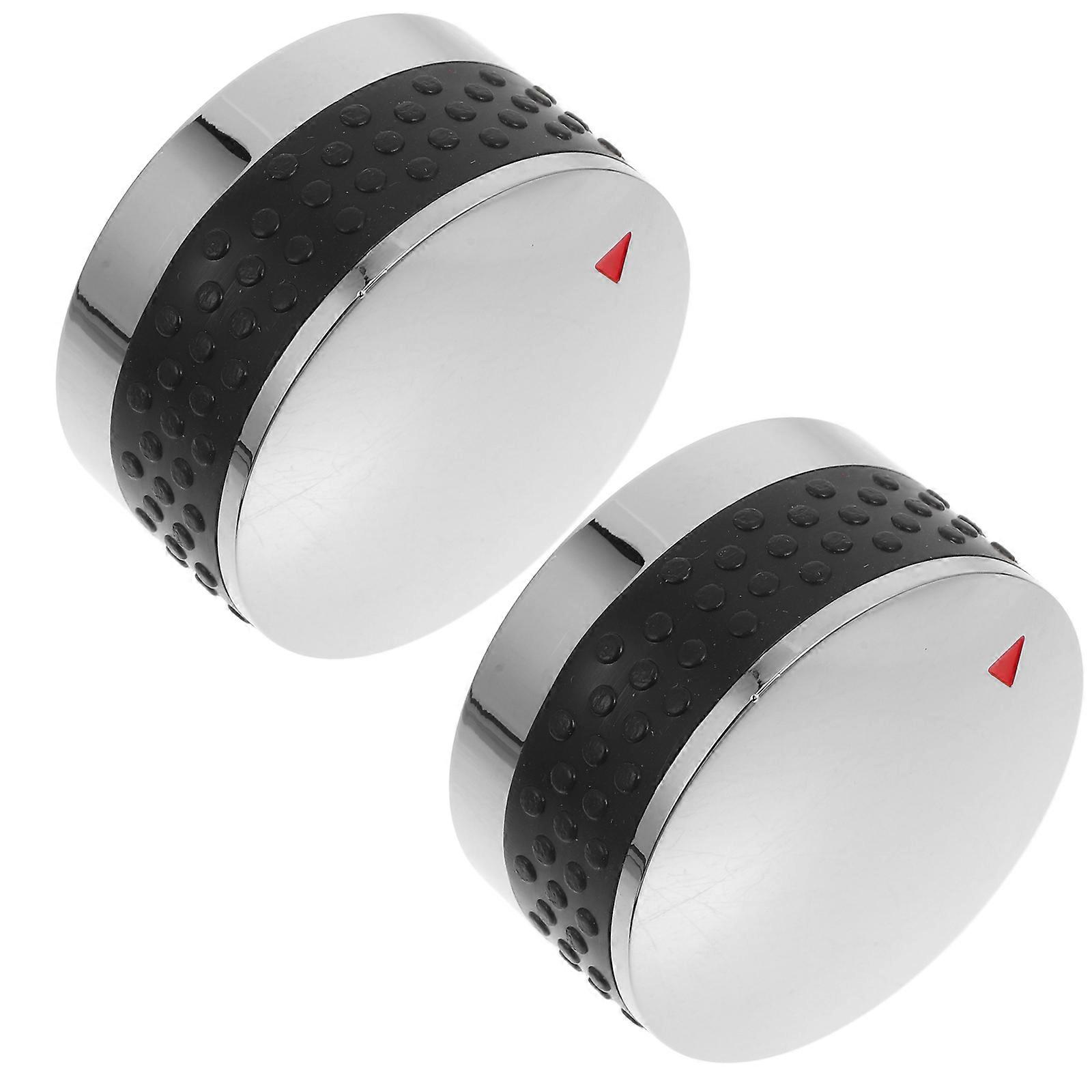 2Pcs BBQ Grill Control Knobs Replacement Universal Stove Knobs Gas Stove Burner Knobs for BBQ Gas Grills Silver Inner 8mm