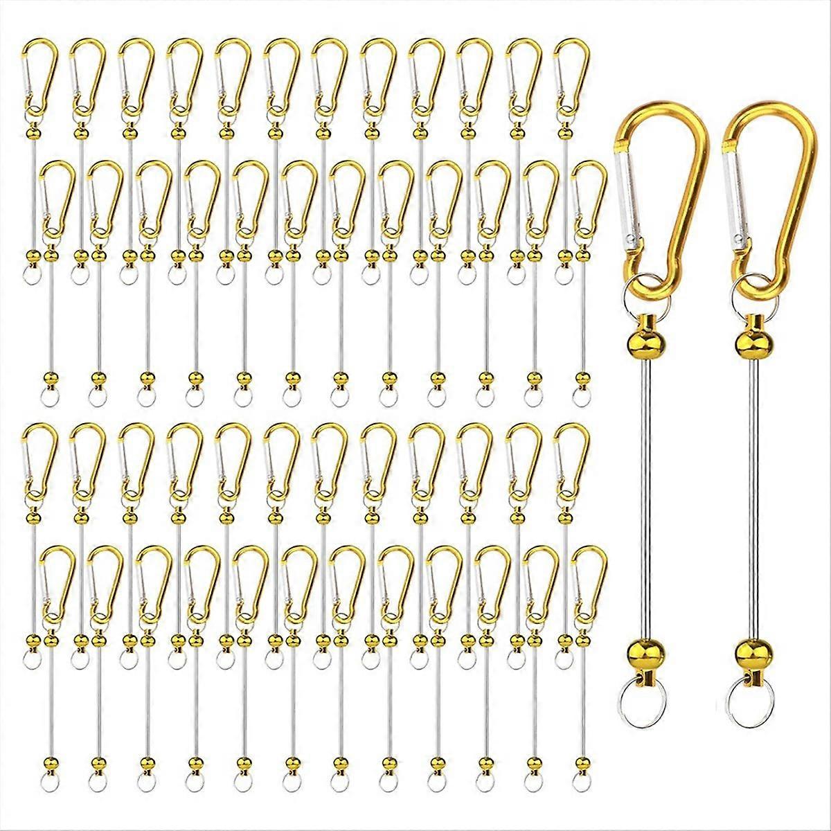 50pcs Beadable Keychain Bars, Bead Key Chain Making Kit