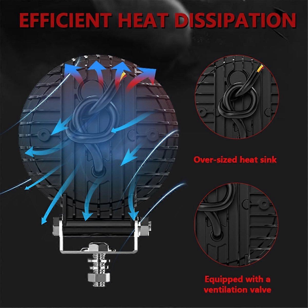 Round 4 Inch Car LED Work Lights Flash Spotlights DRL for Truck ATV