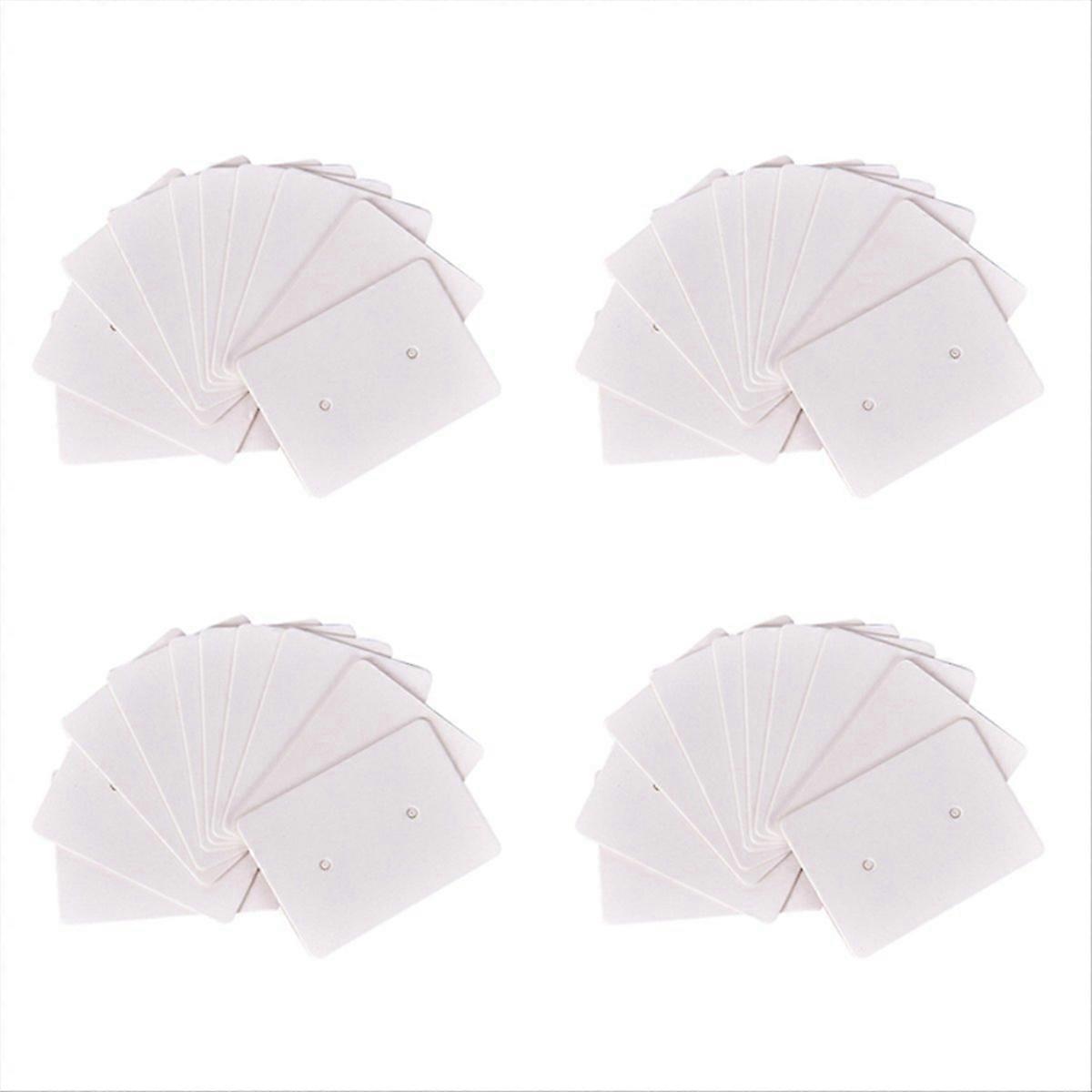 100Pcs Blank Earrings Ear Studs Paper Display Card Hanging White