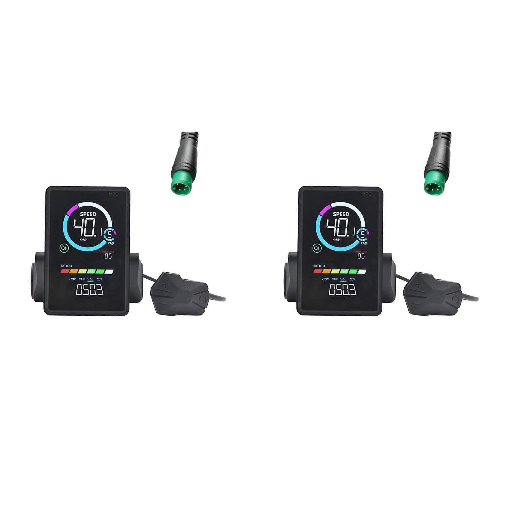 M7C-2 E-Bike LCD Display Meter 24/36/48/60V for Mountain E-Bike 5PIN