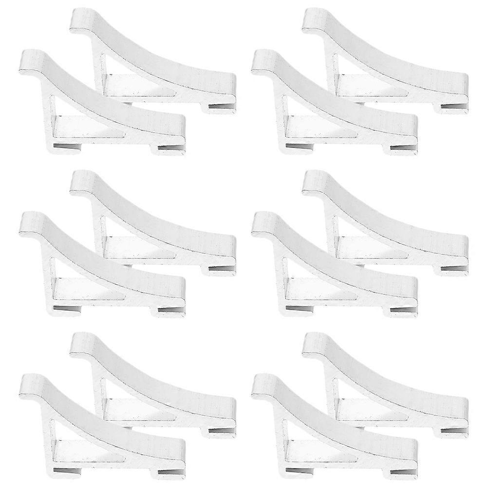 12pcs Fridge Shelf Clamps Metal Cooler Shelf Clips Refrigerator Support Hooks