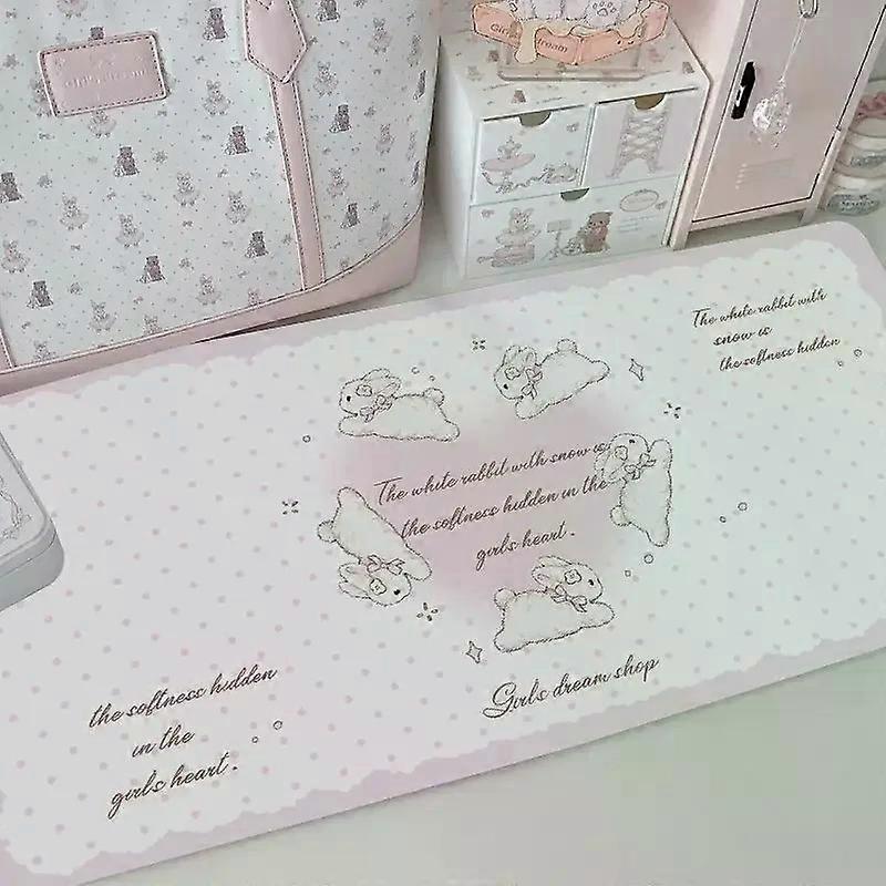 Ins Wind Original Girl Mouse Pad Office Study Room Desk Waterproof Leather Tablecloth Computer Keyboard Game Mouse Pad Table Mat