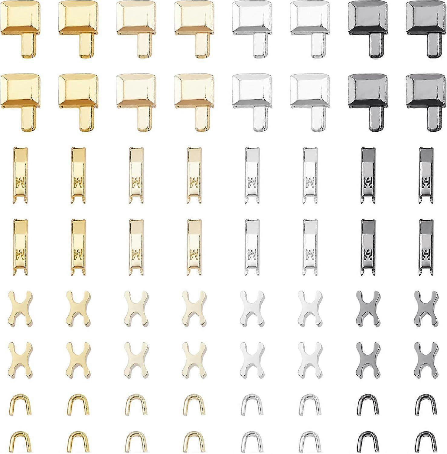 #5 Zipper Latch Slider 80pcs Zipper Head Retainer 4 Colors Zipper Bottom Sliders Retainer Insertion Pin for Jacket Zippers Bags Tents Luggage Backpack