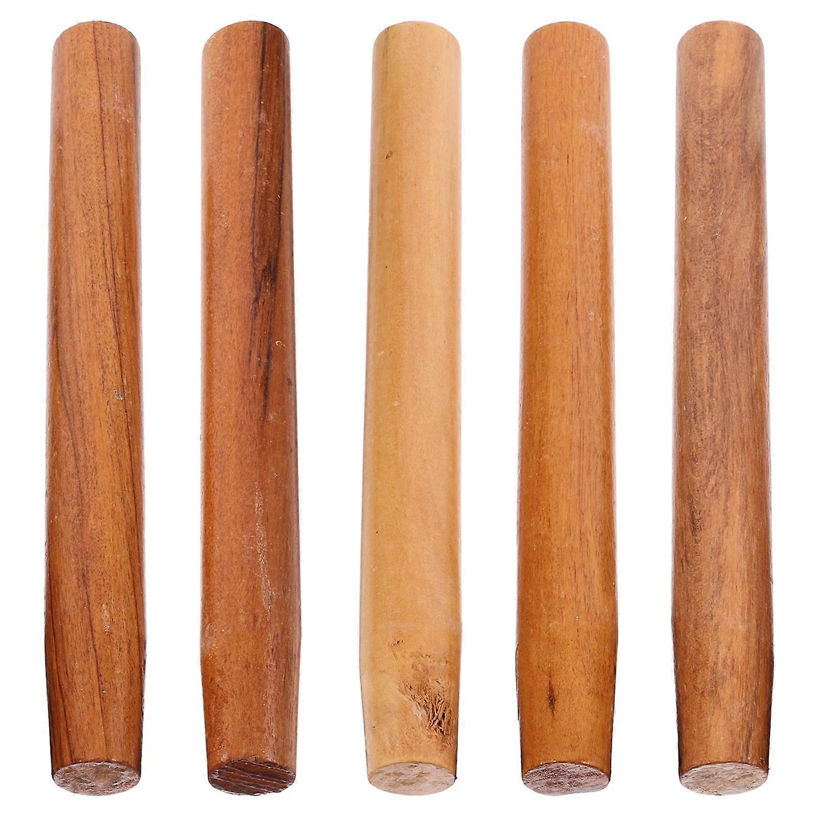 Ergonomic Wood Handle for Replacement 5Pcs Khaki Material
