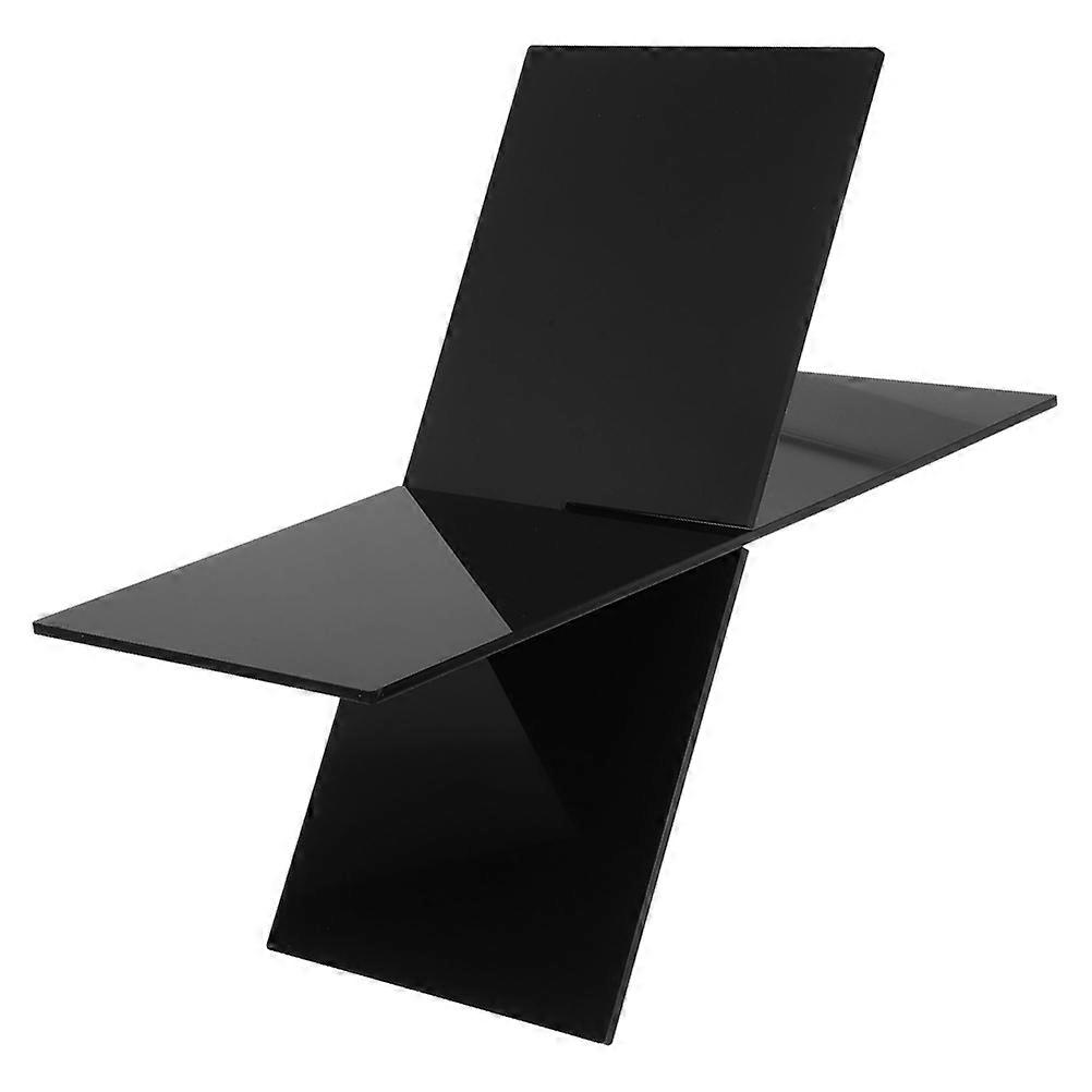 Acrylic X-Shaped Book Stand for Document Hold with Black Material