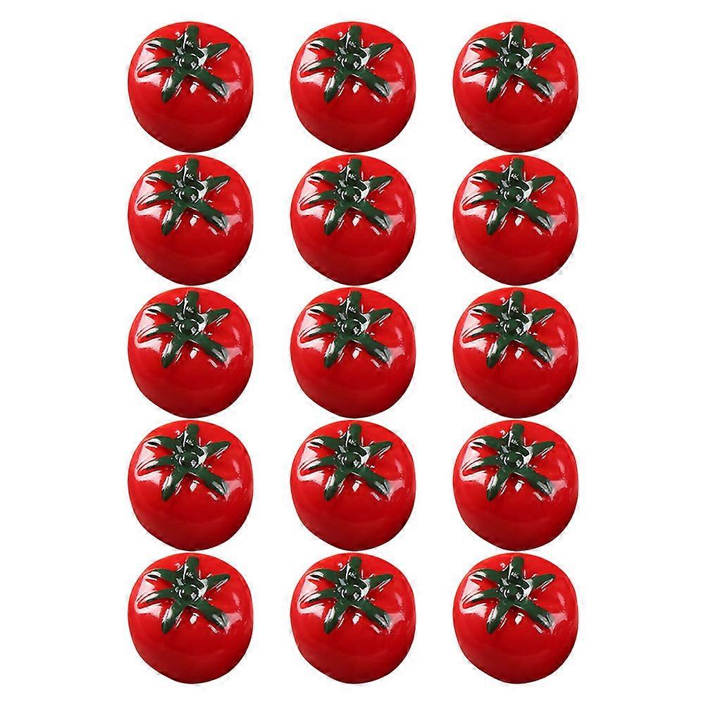 Simulation Resin Tomato for Decor 15Pcs Mini Artificial Tomato Model Collection