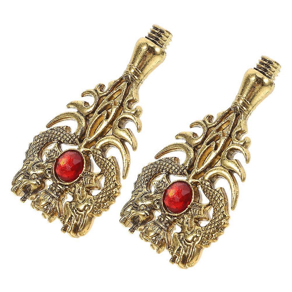 Seal Handle Dual Dragon Metal Replacement 2Pcs for Envelopes