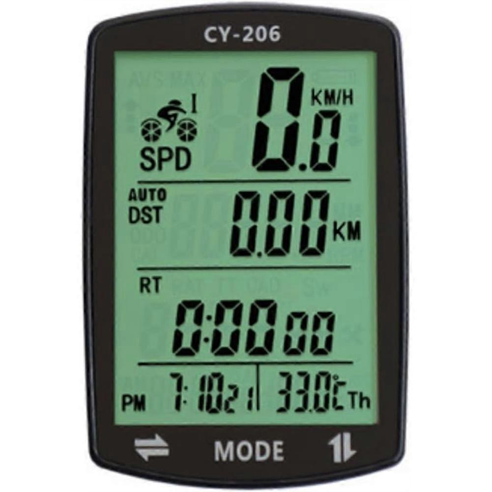 Bicycle Speedometer and Odometer Wireless Waterproof Cycle Bike Computer Multi-Functions Bike Timer