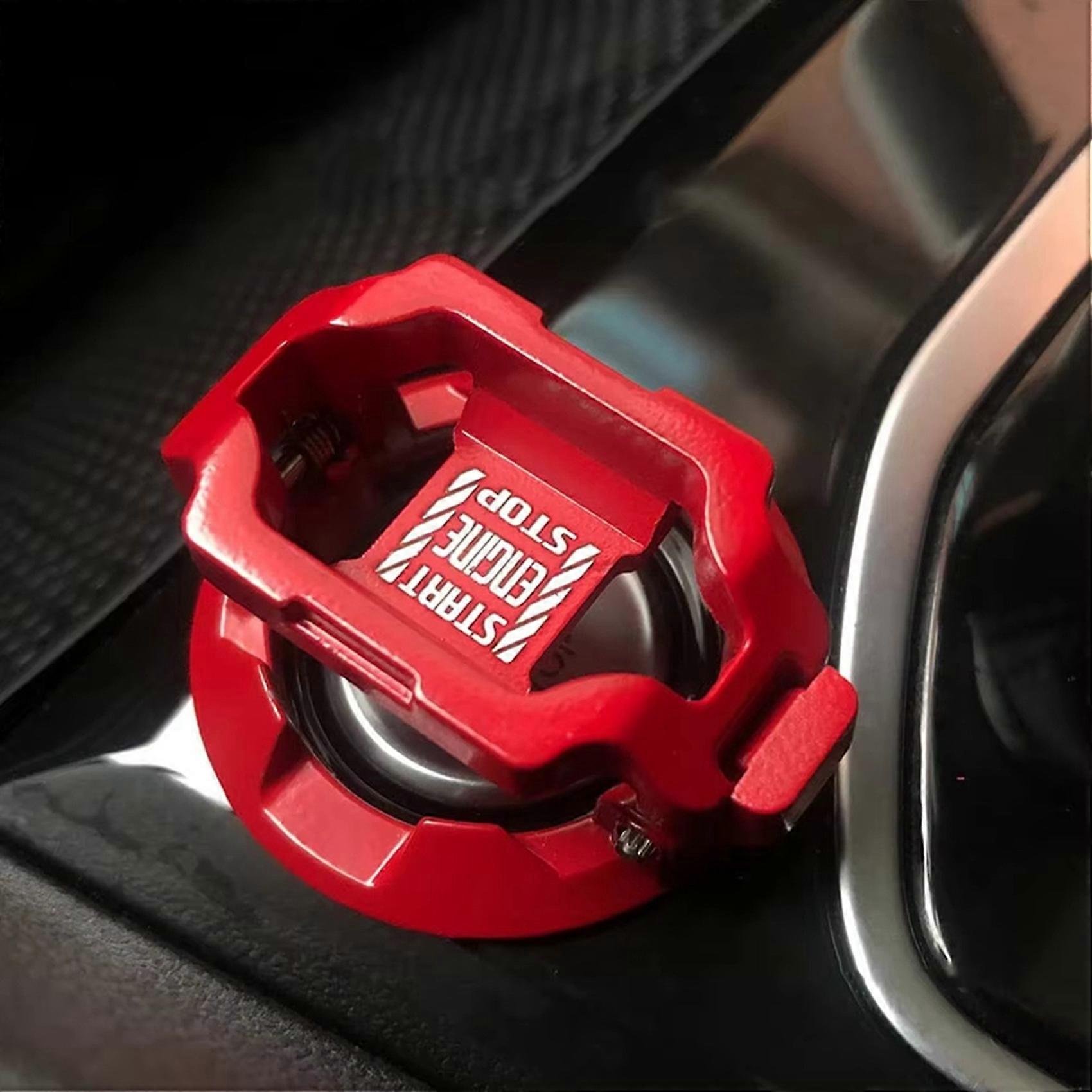 2X Car Start Stop Button Decor Car Engine Push Start Switch Button Cover Protector Start Stop Button for Car