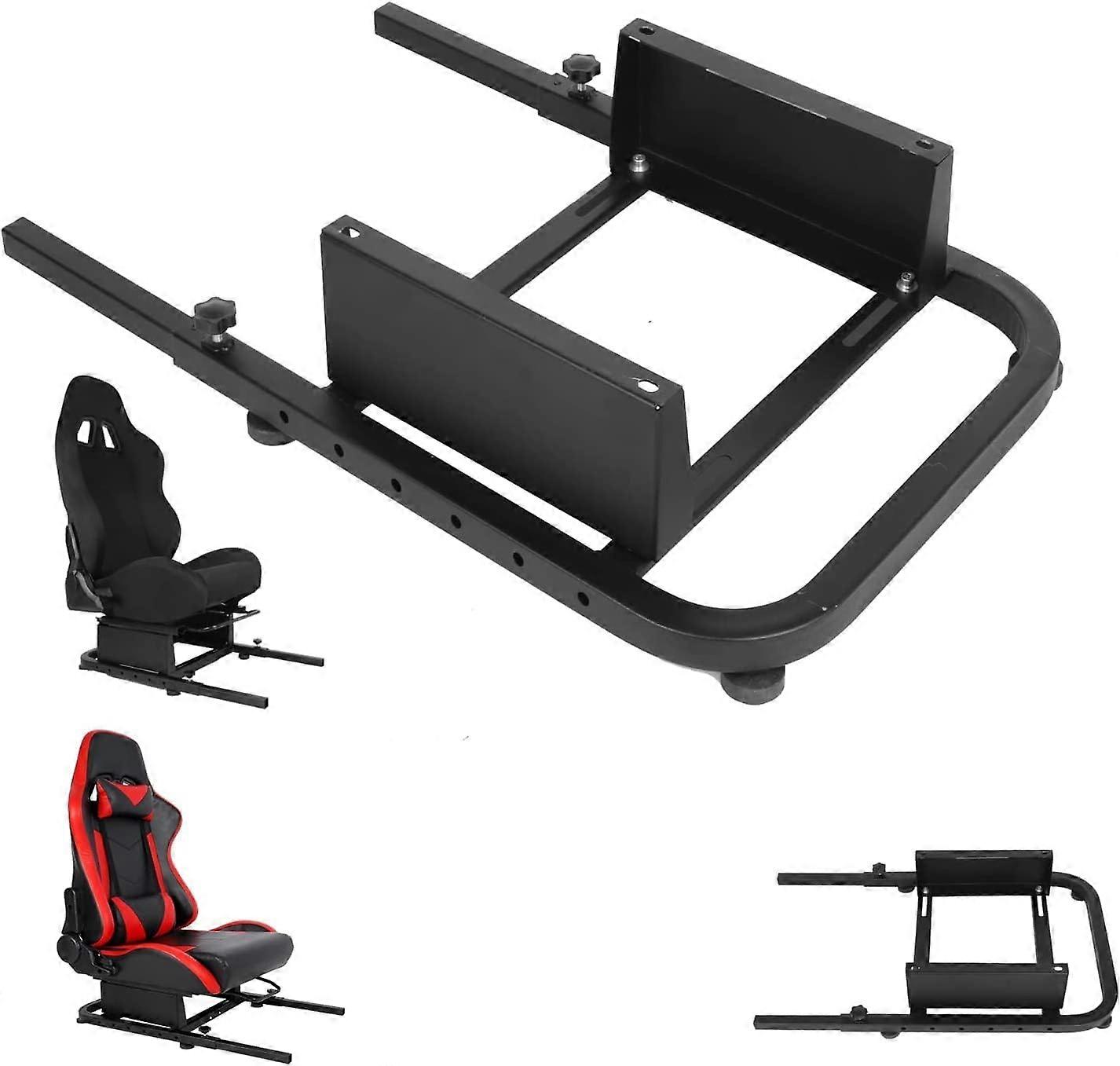 Racing Simulator Seat Mount with Adjustable Width, Universal Cockpit Bracket, Durable OnePiece Plate
