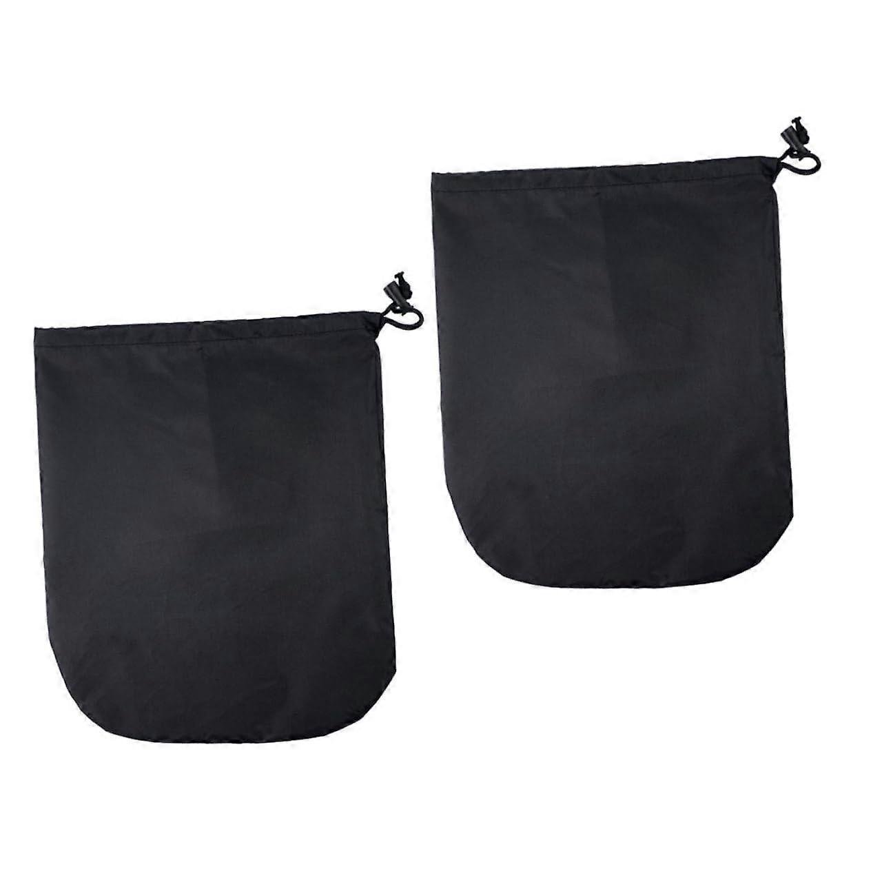 2pcs Snowproof Car Mirror Covers Durable Oxford Cloth Rearview Mirror Protector Black