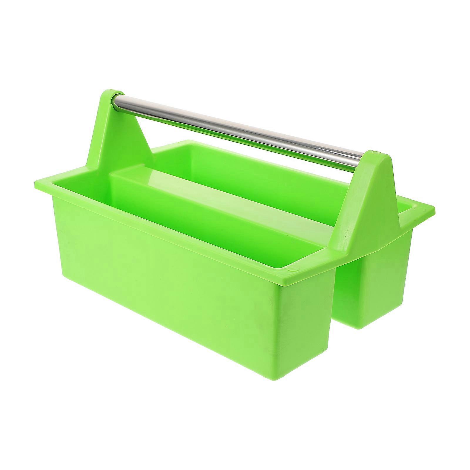 Plastic Cleaning Supplies Basket Tool Organizer for Storage Use Green