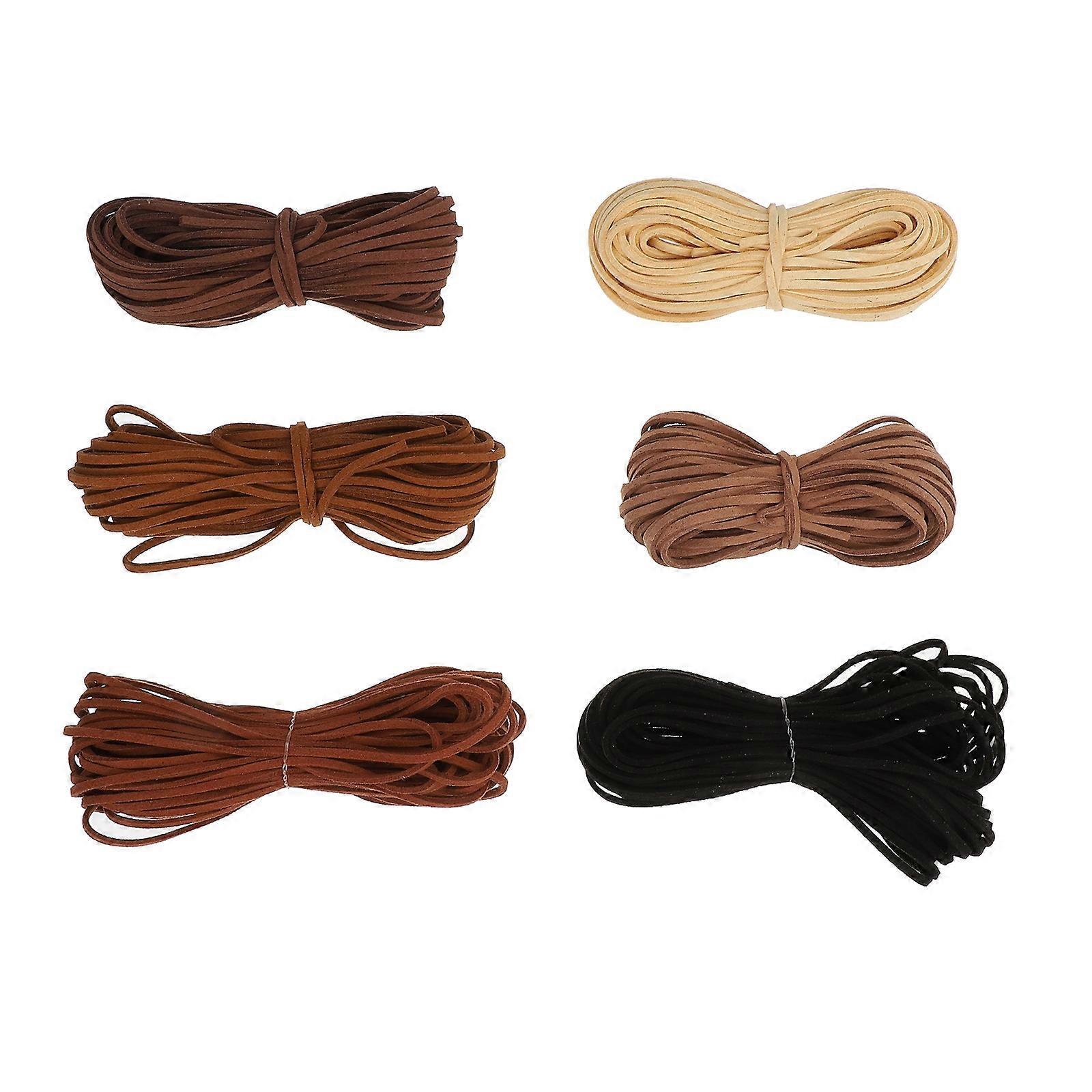 DIY Braided Rope Suede Cord for Bracelet Making 12Pcs Bundle