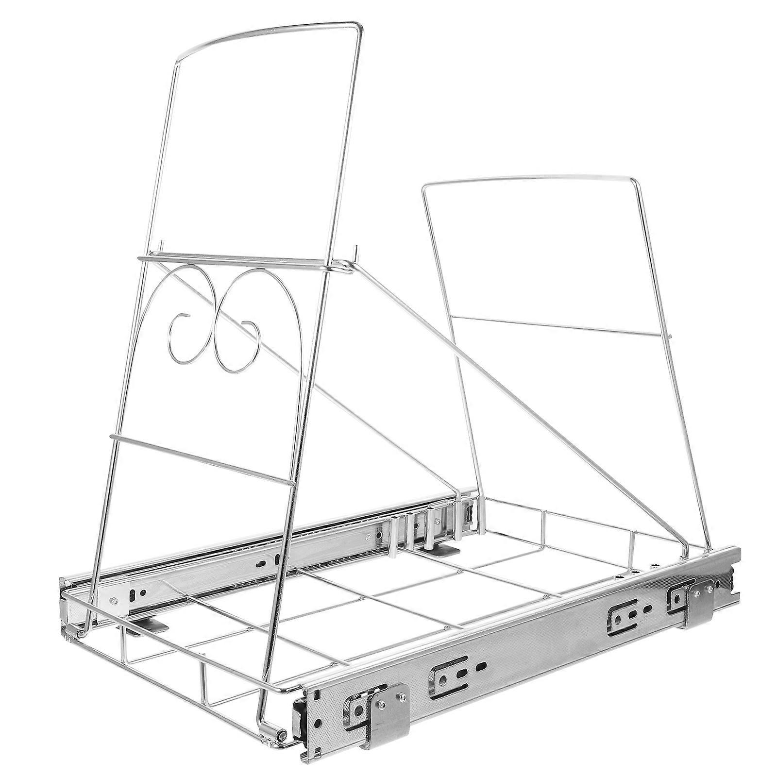 Rectangular Pull Out Slide-Out Shelf For Trash Can Home Use 16.5X16.3X22.4In Storage 2Pcs