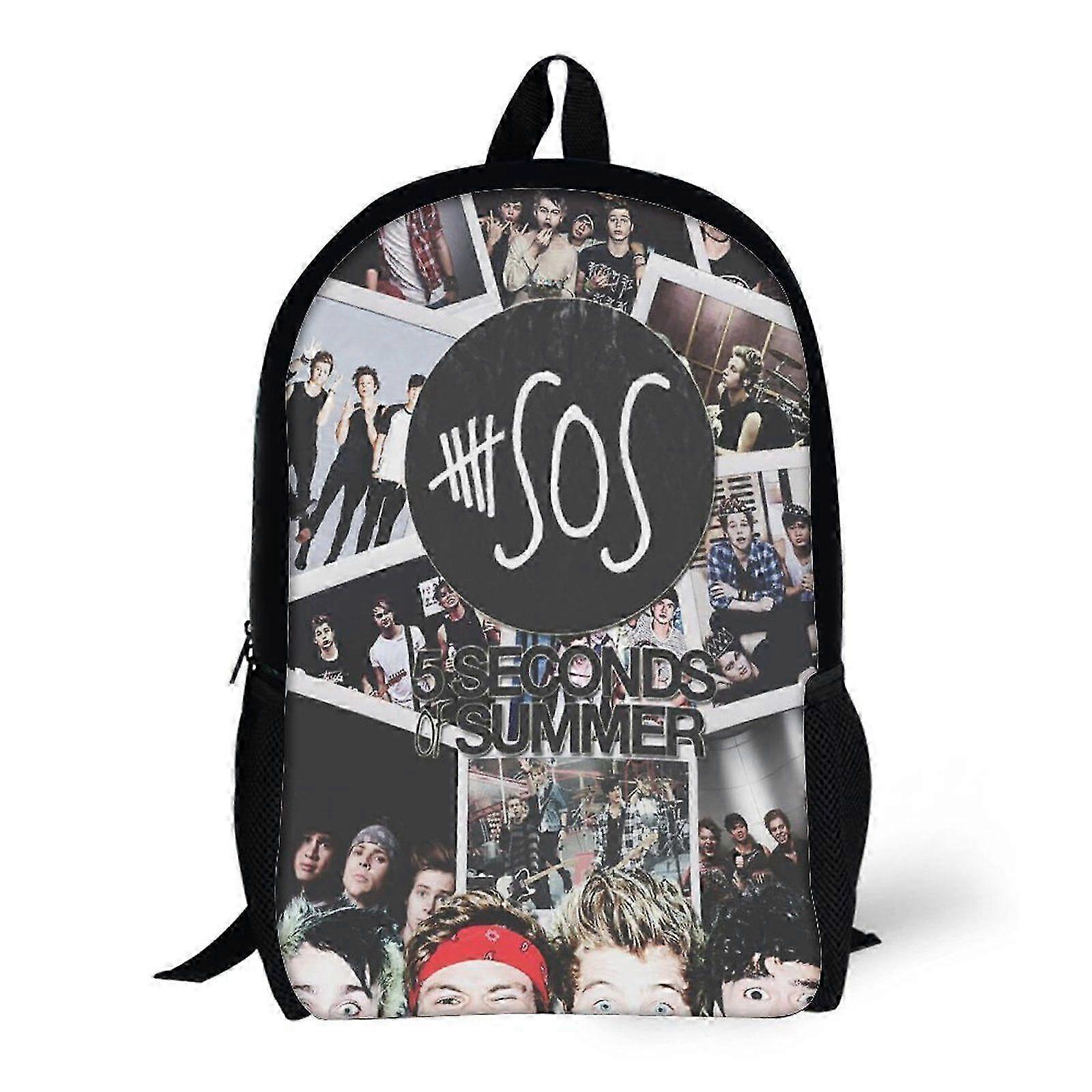 Seconds Of Summer Song Backpacks Basic Shoulder Daypack Bookbag Satchel Knapsack Rucksack-ftfv1984