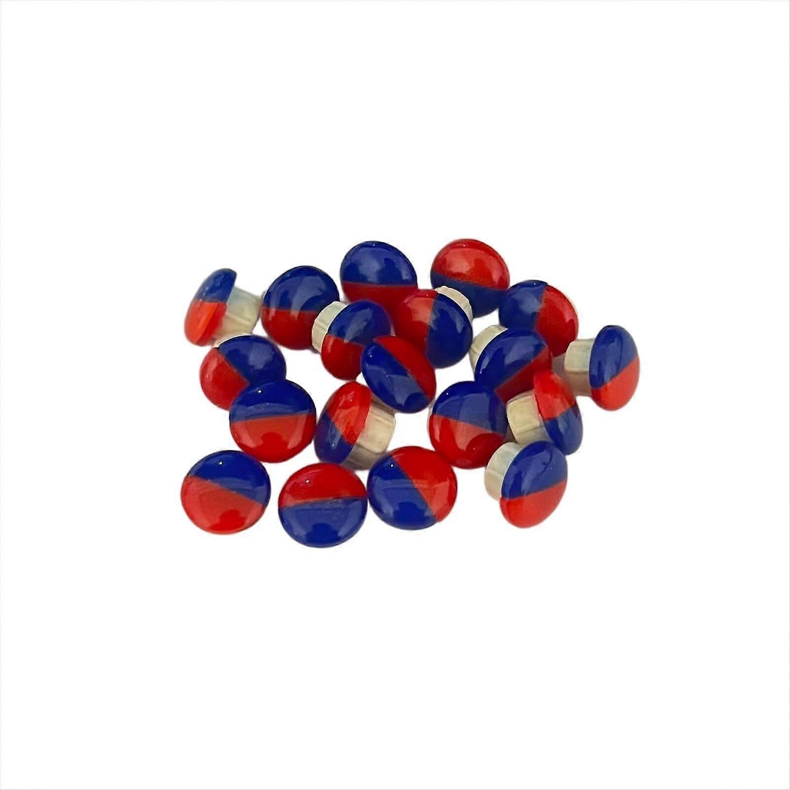 20Pack Faucet Index Buttons with Clear Hot and Cold Indicators, Universal Fit, SnapOn Design