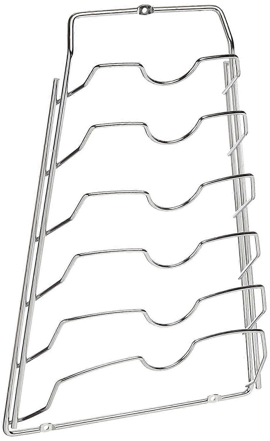 Wall Mounted Pot Lid Organizer Rack, Durable Metal Wire, Fits Multiple Sizes, Scratch Coating
