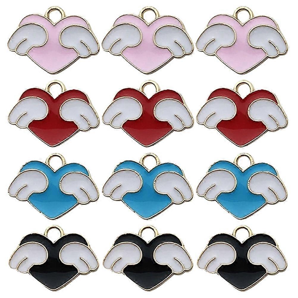 Creative Heart Charm for Jewelry Making DIY 48Pcs Accessory Set