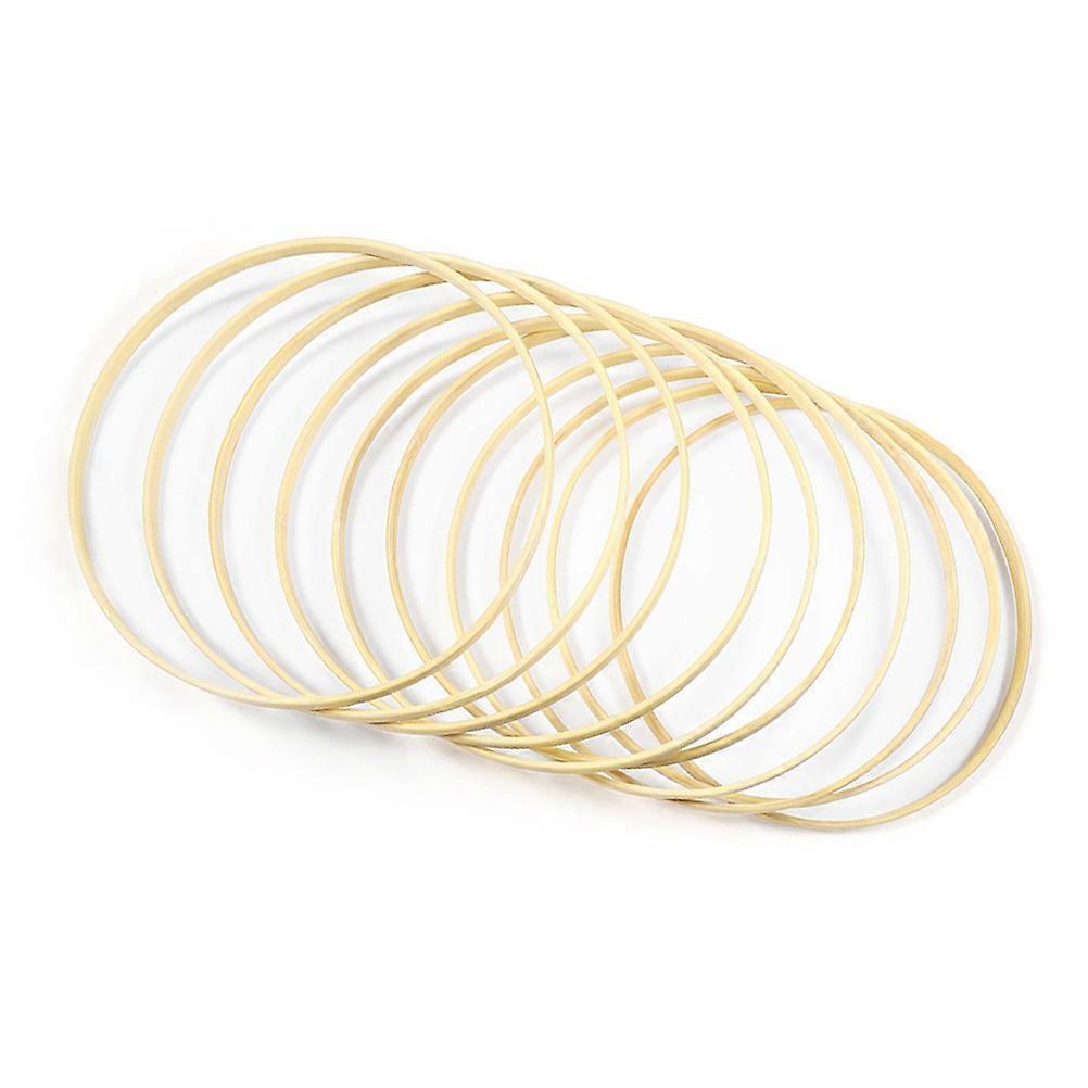 Dreamcatcher Frame Round Bamboo Craft Tools Diy Projects Home Decor 20cm Beige 13Pcs