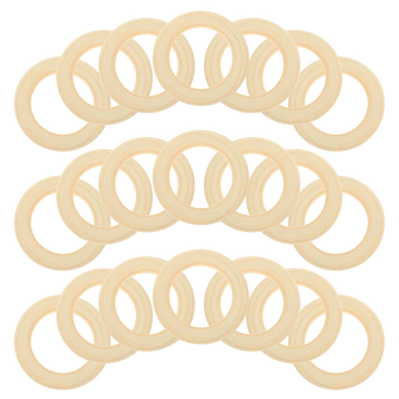 Wood Rings for Decorative Craft Use 30Pcs Multifunction Handmade Set