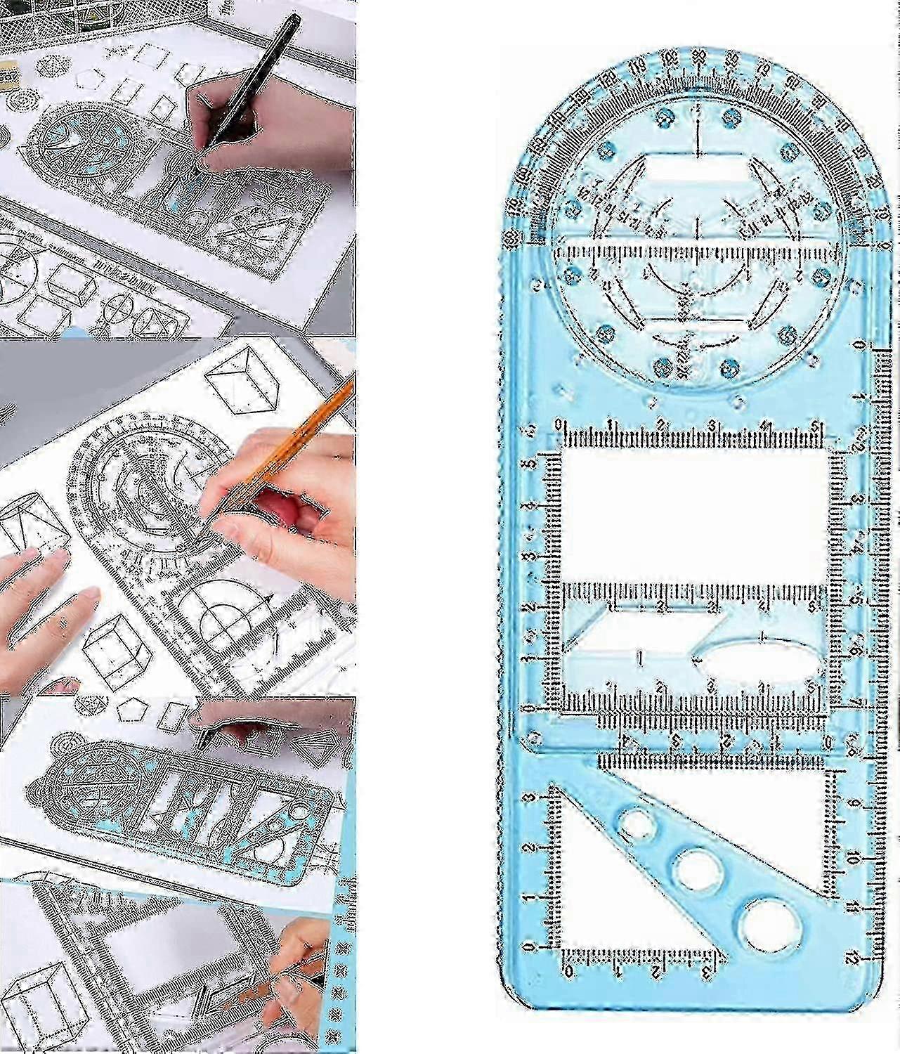 2026 Multifunctional Drawing Ruler for Geometry and Art