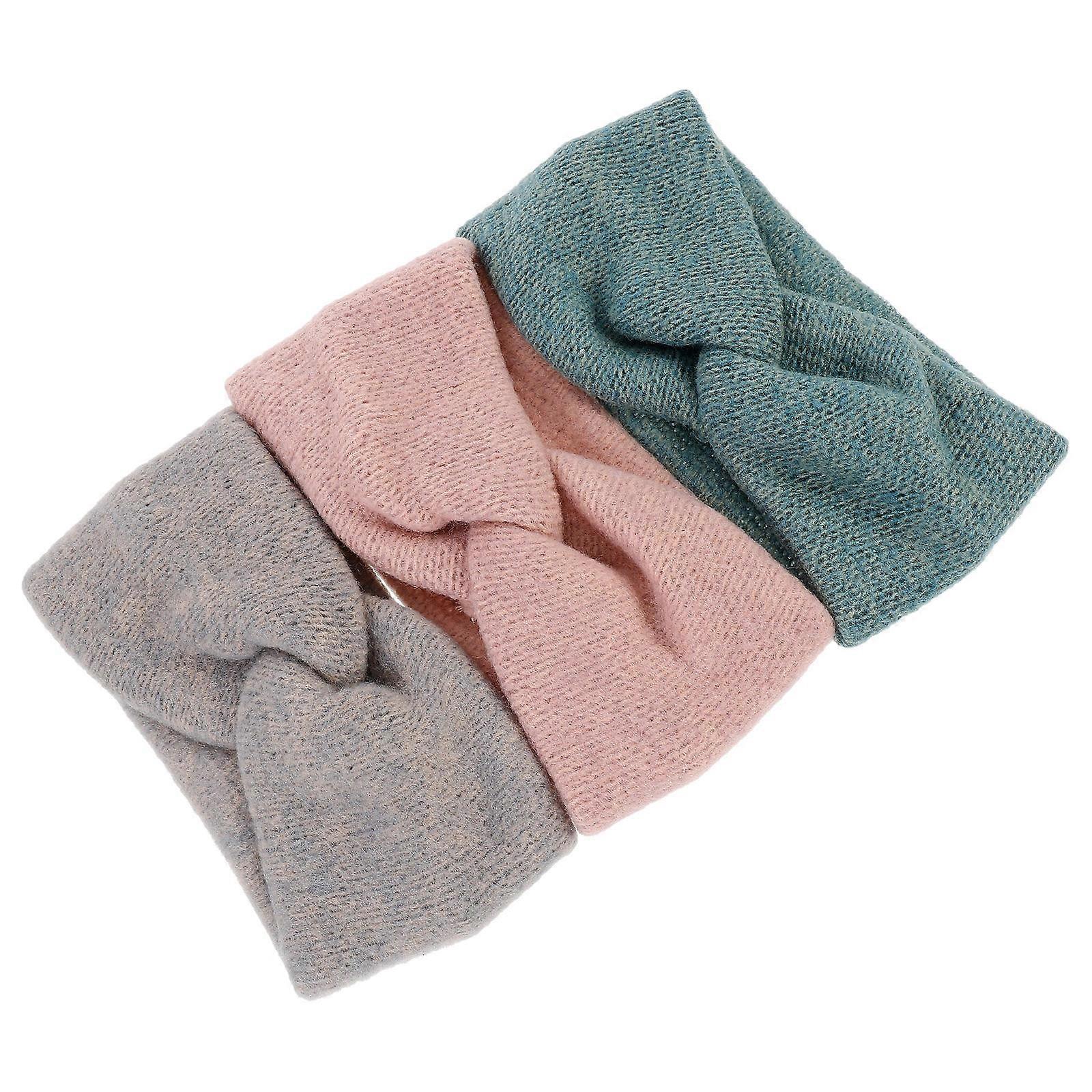 Ear Band For Cold Weather Head Wraps Winter Elastic Stretchable Assorted Color 3Pcs