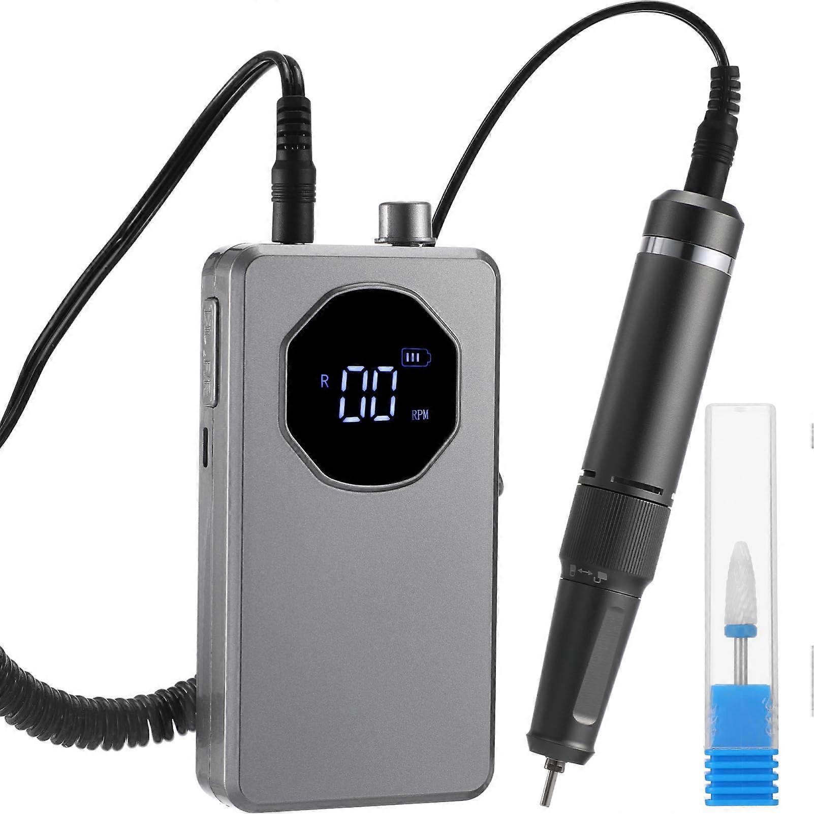 Electric Nail Drill Kit with Replaceable Bits, Ergonomic Grip, Professional Nail File for Home and Salon