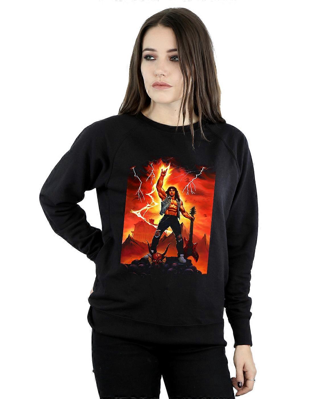 Netflix Kvinner Stranger Things Hell Gitar Sweatshirt