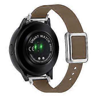For Samsung Galaxy Watch6 Classic 47mm 43mm Watch Band 20mm Leather Strap with Magnetic Folding Buck