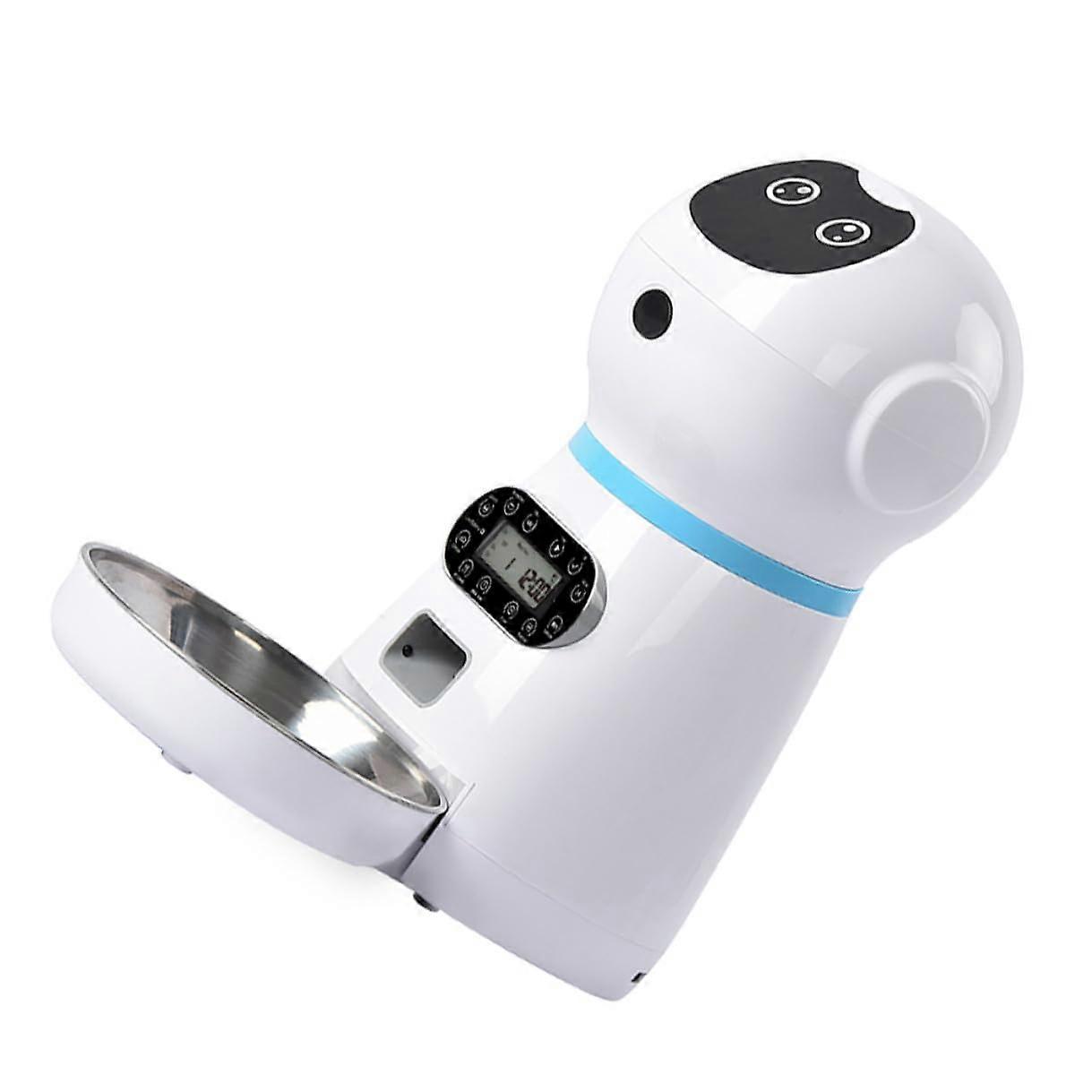 Automatic Cat Feeder with Timer Smart Pet Feeder Voice Recording Infrared Detection EasyClean Bowl