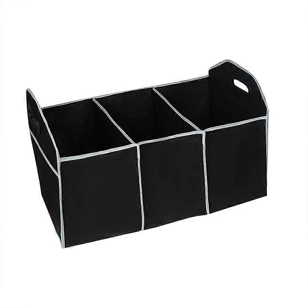 Foldable Large Capacity Car Boot Organiser with Waterproof Compartments for Vehicle Storage