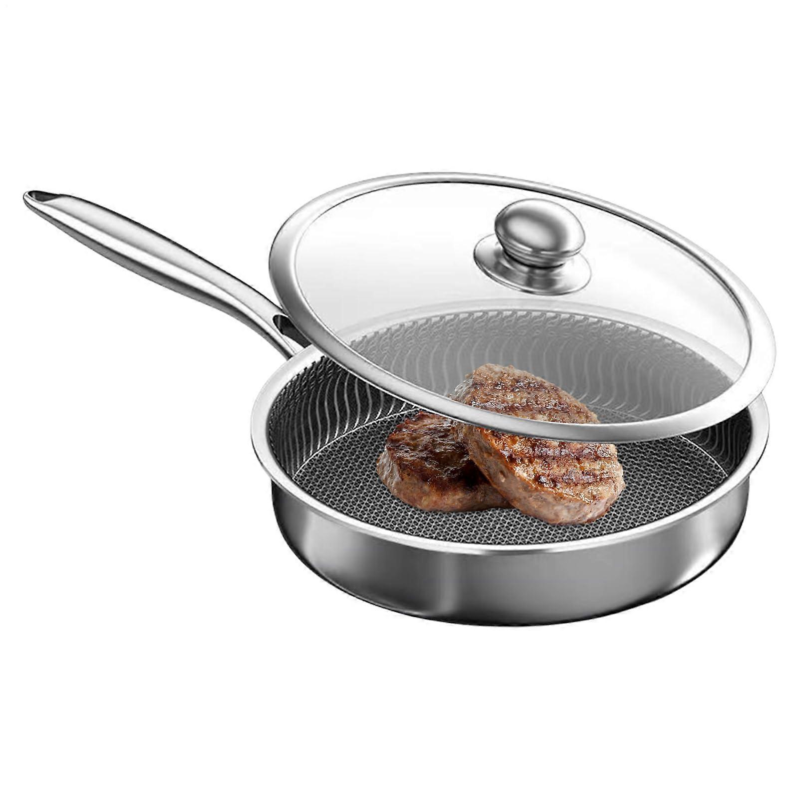 Non Stick Frying Pan with Lid 28cm, Induction Compatible, Scratch Resistant, Easy Clean