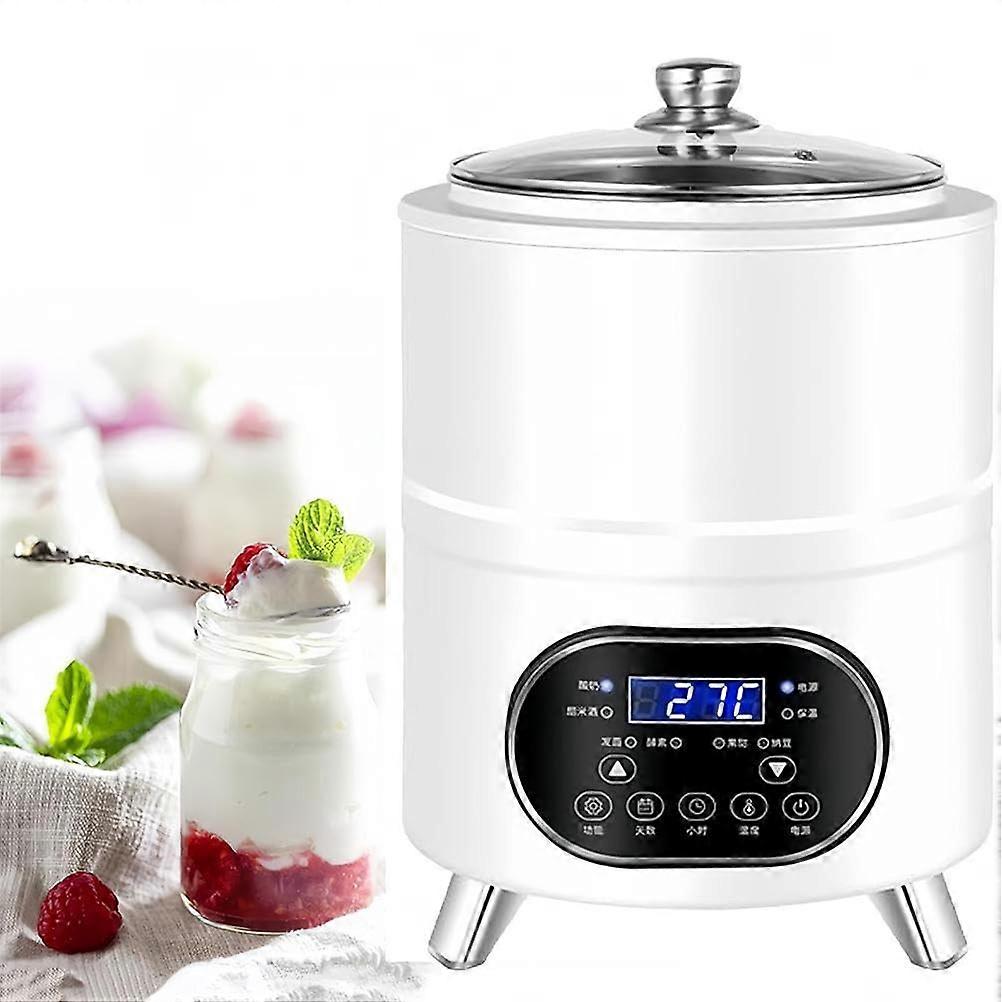 Automatic Yogurt Maker with LCD Display, Large Capacity Stainless Steel Fermenter, Time and Temp Control